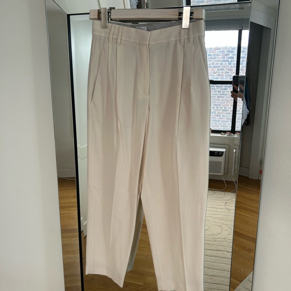 Brunello Cucinelli Cream Trousers